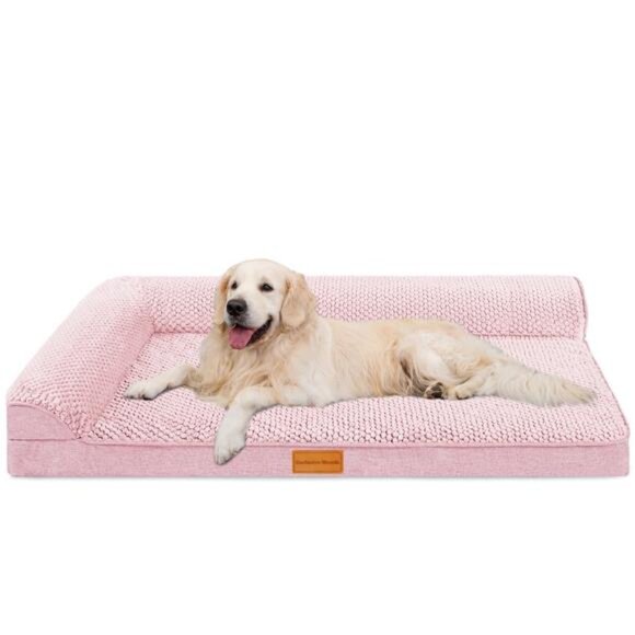 Orthopedic Pet Bed for Median Dogs, 36"X24" Waterproof L Shaped Dog Bed Washable - Picture 3 of 6